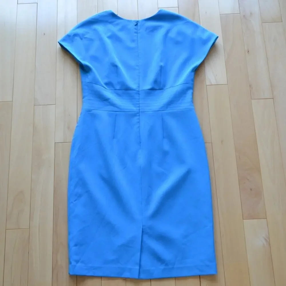 Anne Klein Midi Dress Blue Bodycon Size 10